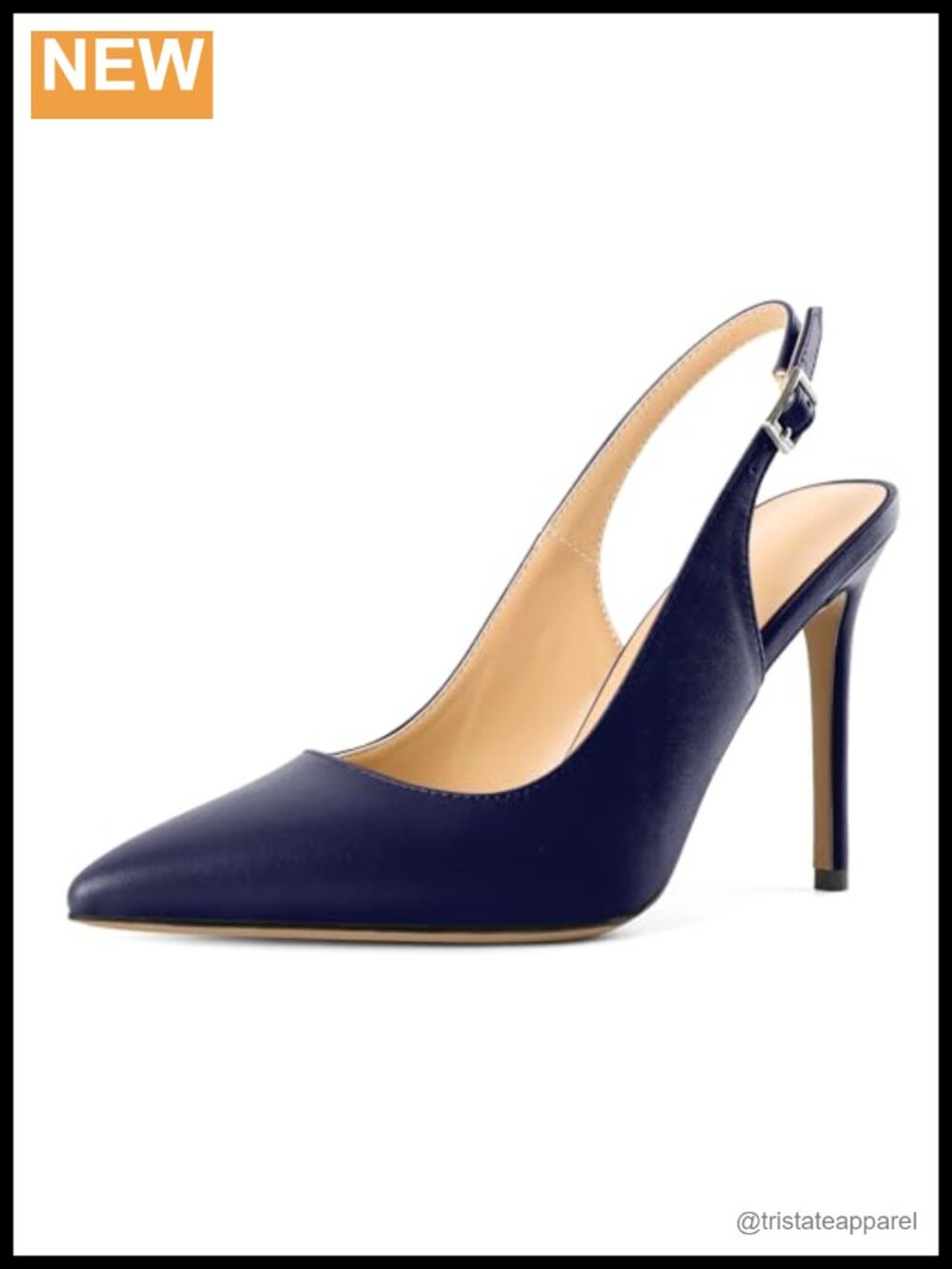 Women's 4 Inch Stiletto Heel Pointed Toe Slingback Pumps